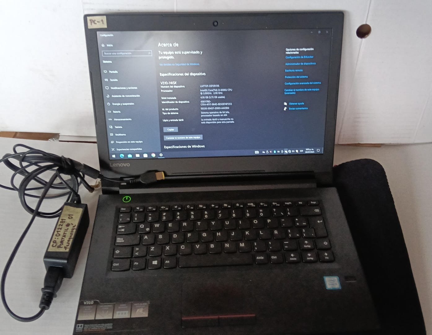 PC1 PORTATIL LENOVO V310-14ISK P12281