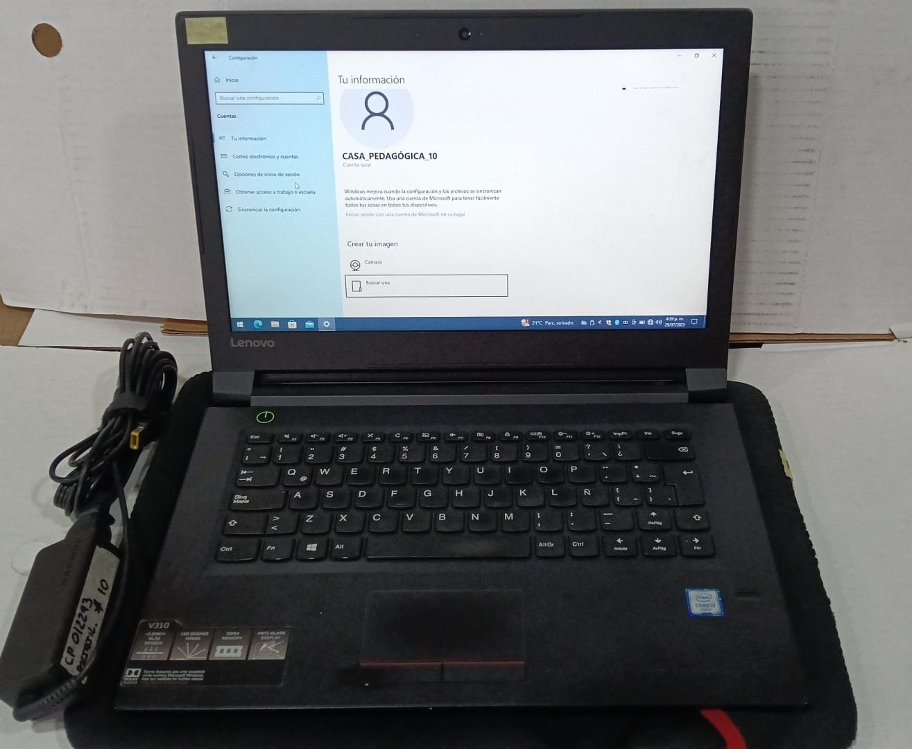PC10 PORTATIL LENOVO V310-14ISK P12293